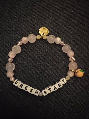 Little Words Project Fresh Start S/M Bracelet with Peach Charm
